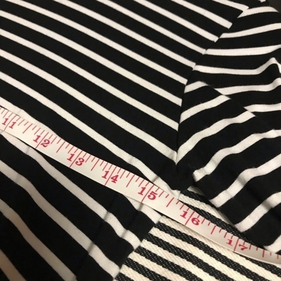 Style Mafia Black White Stripe Poppy Bell Sleeve Shirt Medium - Picture 11 of 12